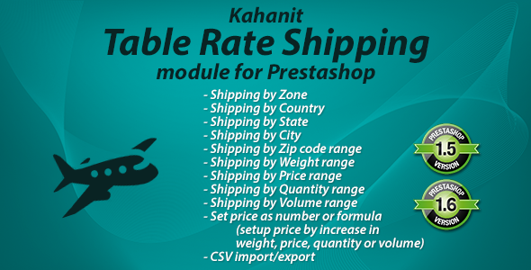 CodeCanyon Kahanit Table Rate Shipping module for PrestaShop 10821870 CodeCanyon Kahanit Table Rate Shipping module for PrestaShop 10821870