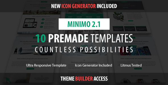 Minimo - Responsive Email + Drag&Drop Builder