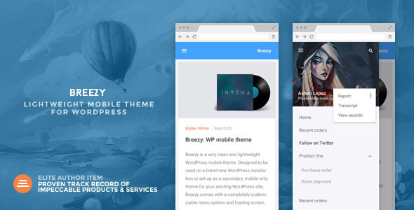 Breezy - A Lightweight Mobile Theme for WordPress