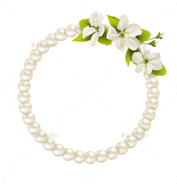 GraphicRiver Pearl Circle like Frame with Cherry Flowers 10928395 GraphicRiver Pearl Circle like Frame with Cherry Flowers 10928395