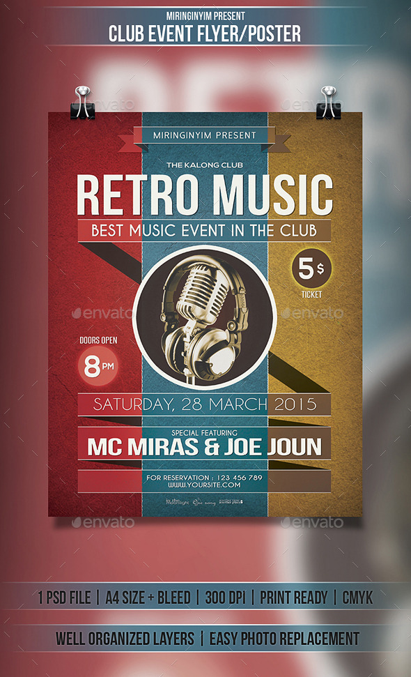 GraphicRiver Retro Festival Flyer Poster 10929109 GraphicRiver Retro Festival Flyer Poster 10929109