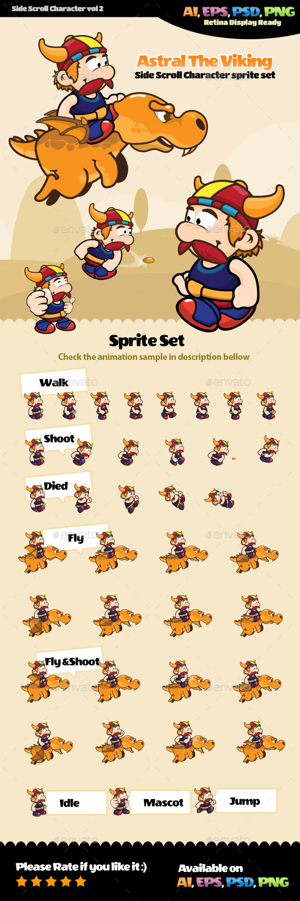 GraphicRiver Side Scroll Character Vol 02 10929225 GraphicRiver Side Scroll Character Vol 02 10929225