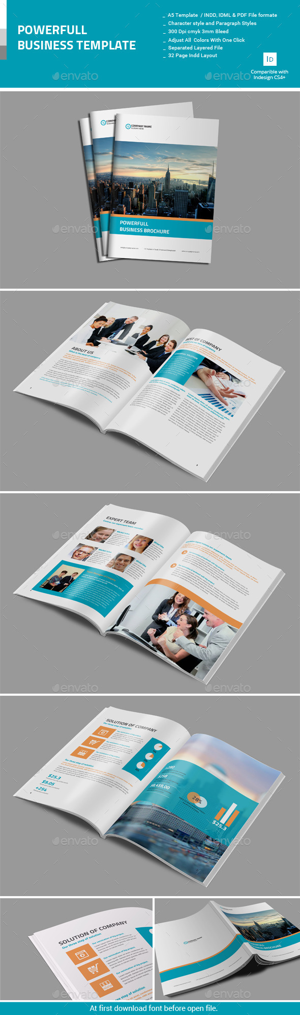 GraphicRiver Powerfull Business Brochure 10929383 GraphicRiver Powerfull Business Brochure 10929383