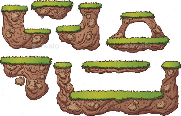 GraphicRiver Grass and Dirt Platforms 10929480 GraphicRiver Grass and Dirt Platforms 10929480