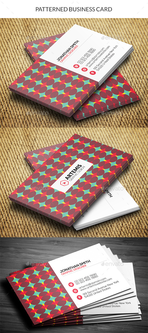 GraphicRiver Patterned Business Card 10929685 GraphicRiver Patterned Business Card 10929685