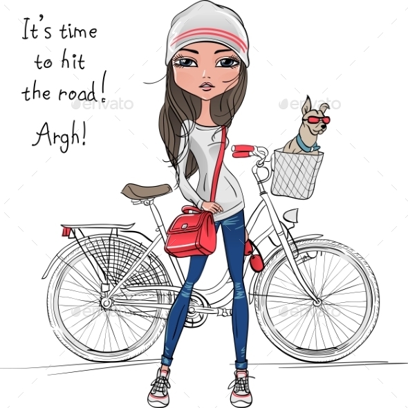 GraphicRiver Hipster Girl 10930578 GraphicRiver Hipster Girl 10930578