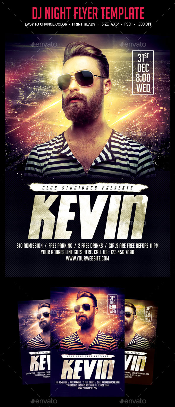 GraphicRiver Dj Night Flyer 10930648 GraphicRiver Dj Night Flyer 10930648