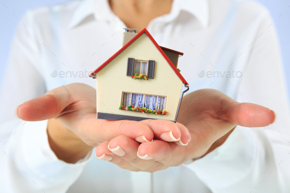 House in hands - closeup (Misc) Photo Download