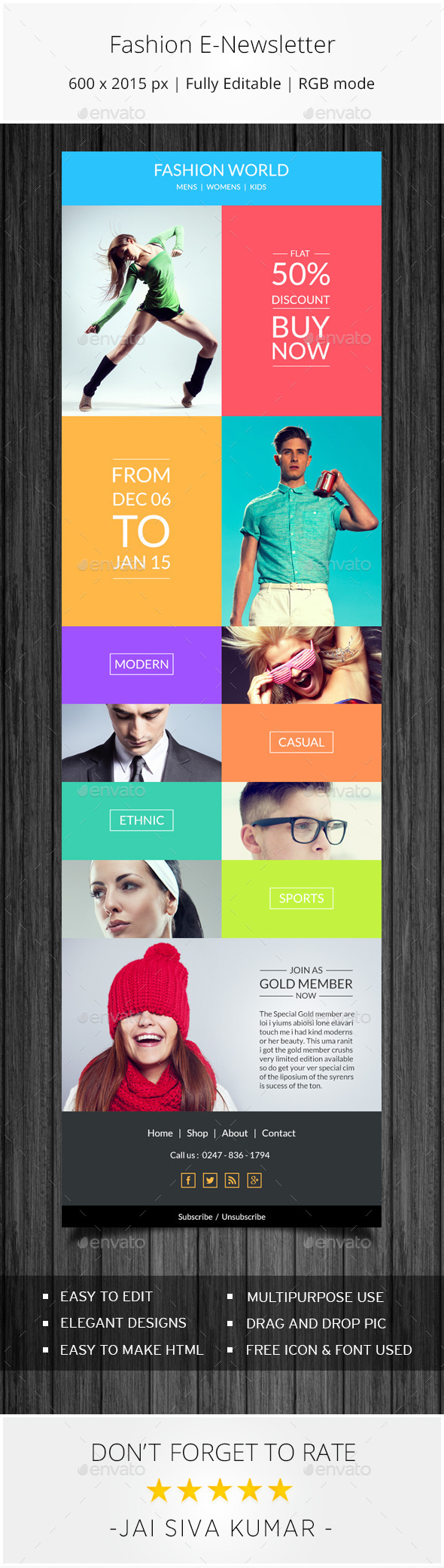 GraphicRiver Fashion Ecommerce Email Newsletter 10931088 GraphicRiver Fashion Ecommerce Email Newsletter 10931088