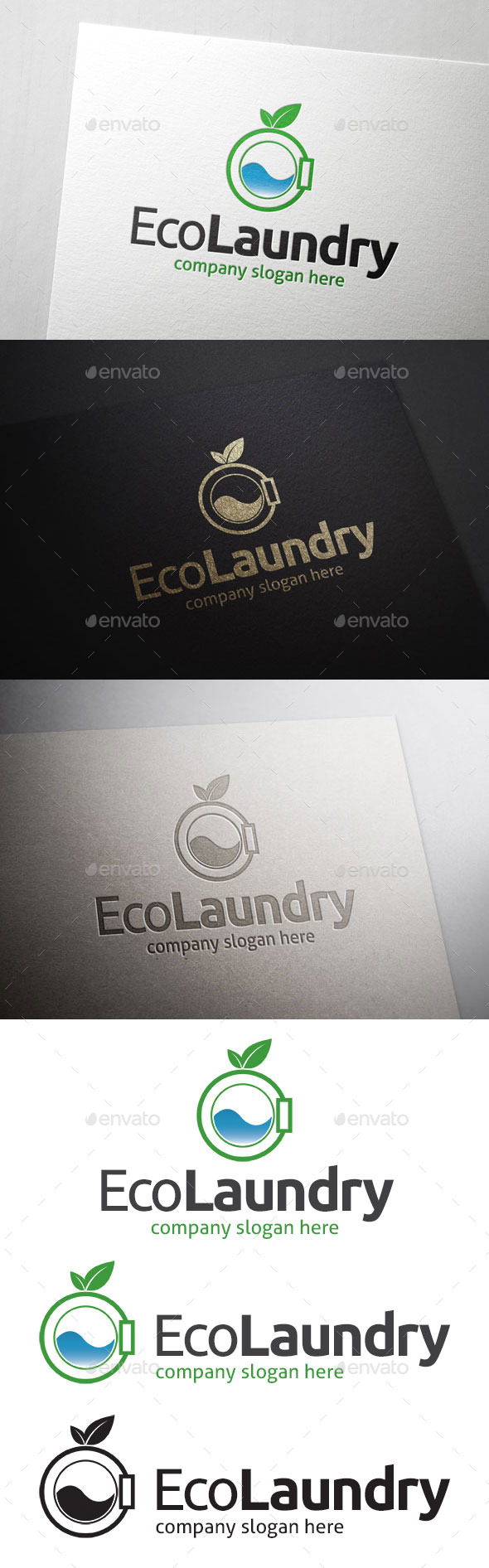GraphicRiver Eco Laundry Logo 10931283 GraphicRiver Eco Laundry Logo 10931283