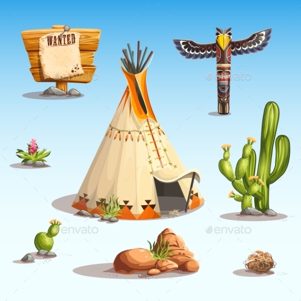 GraphicRiver Wild West Set 10932076 GraphicRiver Wild West Set 10932076