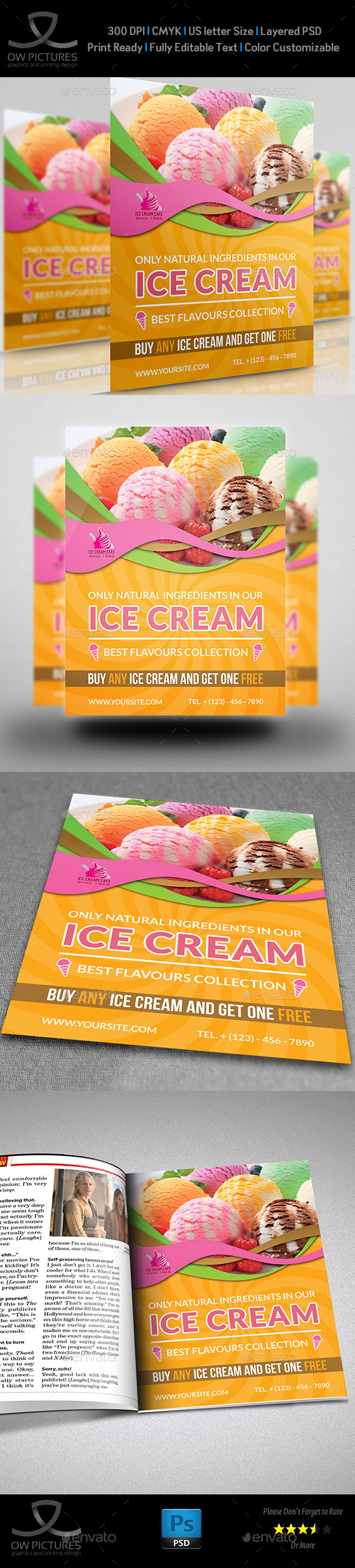 GraphicRiver Ice Cream Flyer Template Vol.3 10932103 GraphicRiver Ice Cream Flyer Template Vol.3 10932103