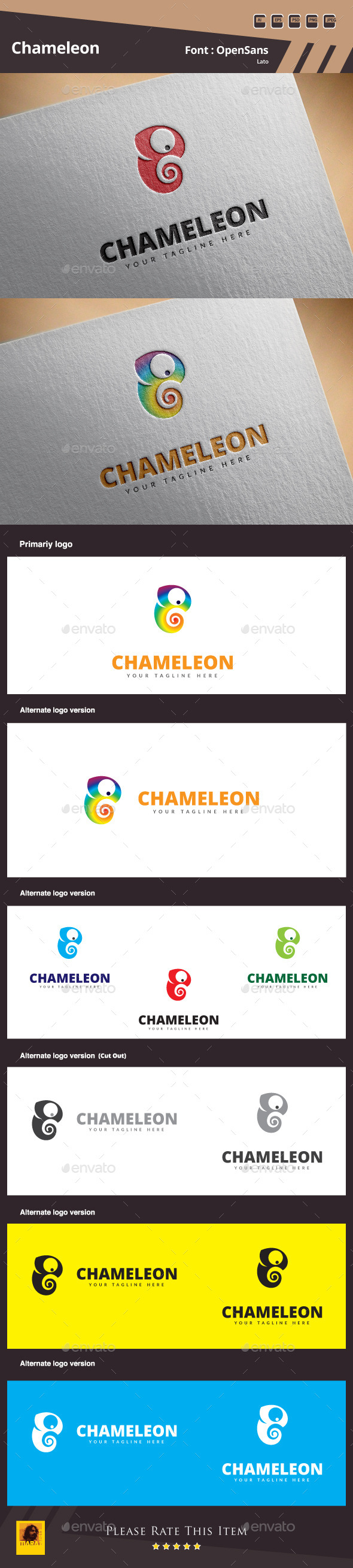 GraphicRiver Chameleon Logo Template 10933207 GraphicRiver Chameleon Logo Template 10933207