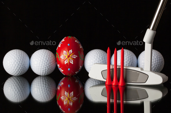 Golf equipments and egg (Misc) Photo Download