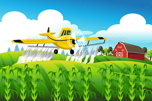 GraphicRiver Duster Flying over Field 10934051 GraphicRiver Duster Flying over Field 10934051