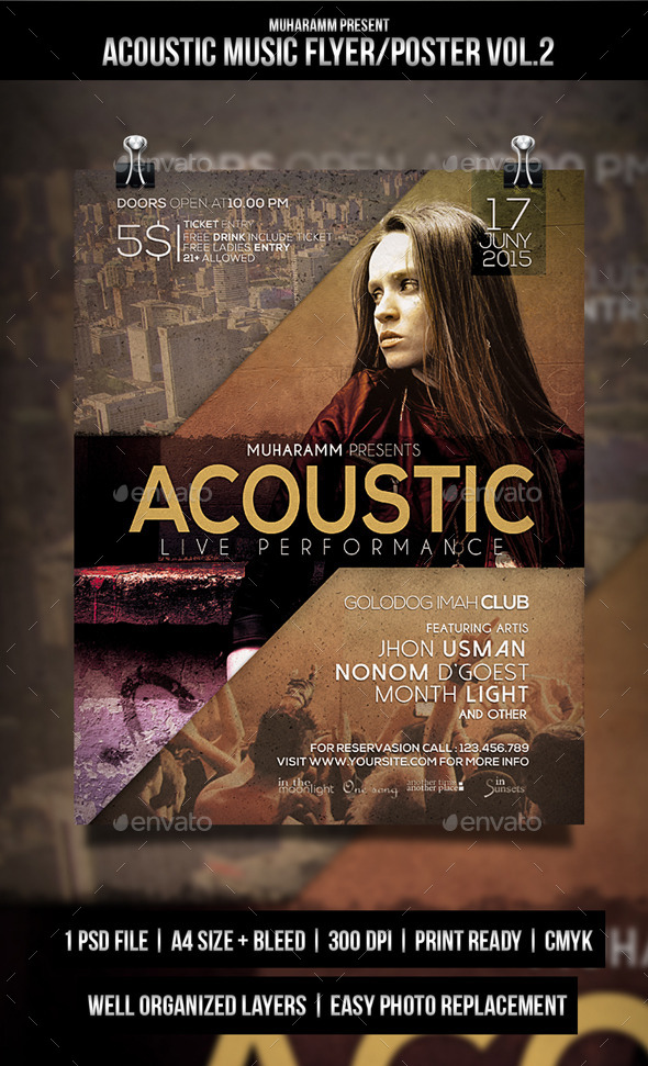 GraphicRiver Acoustic Music Flyer Poster Vol2 10861300 GraphicRiver Acoustic Music Flyer Poster Vol2 10861300