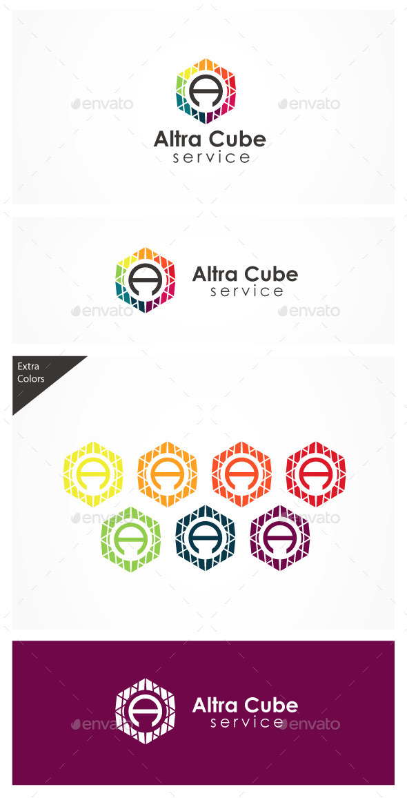 GraphicRiver Altra Cube A logo 10935697 GraphicRiver Altra Cube A logo 10935697