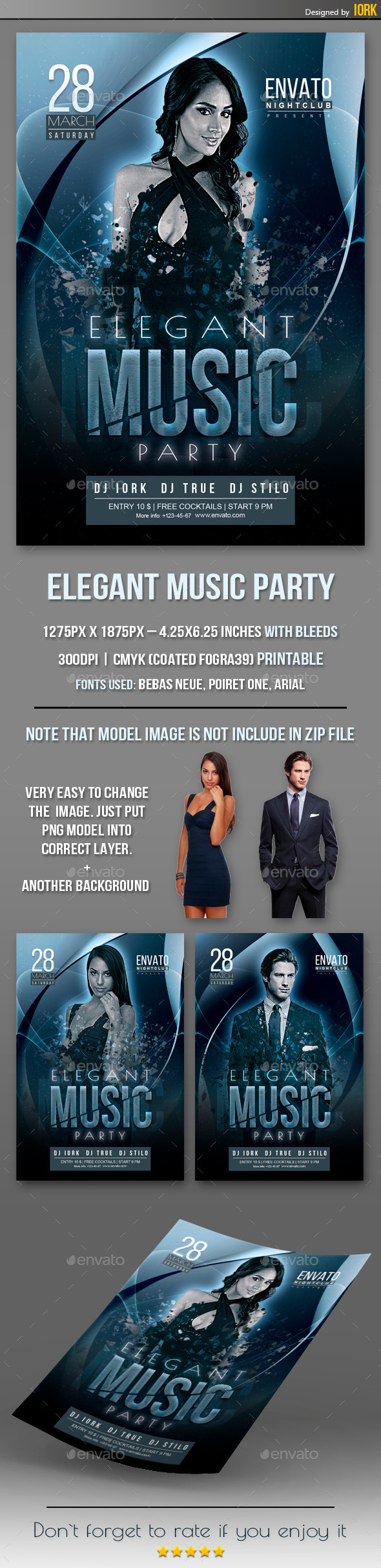 GraphicRiver Elegant Music Party Flyer 10935727 GraphicRiver Elegant Music Party Flyer 10935727
