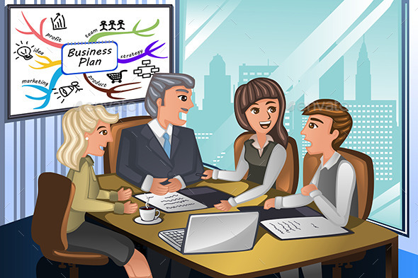 GraphicRiver Business People in a Meeting 10936267 GraphicRiver Business People in a Meeting 10936267