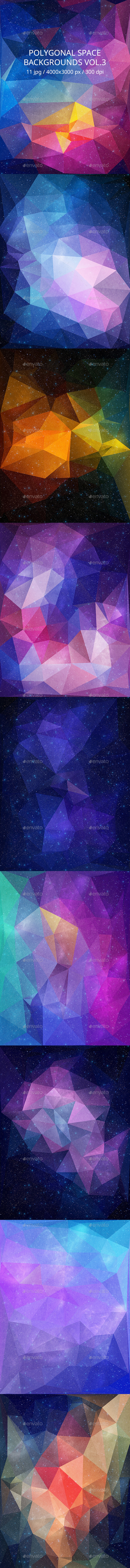 Polygonal Space Backgrounds Vol.3