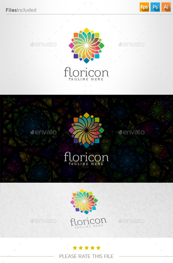 GraphicRiver Flower Logo 10936867 GraphicRiver Flower Logo 10936867