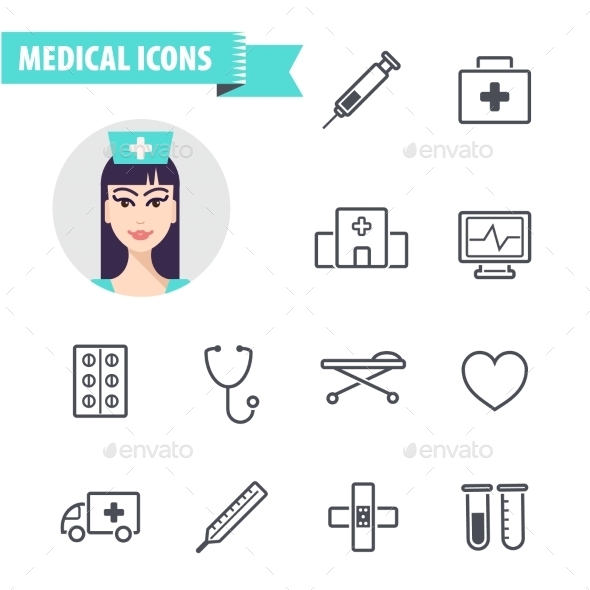 GraphicRiver Set of Medical Icons 10936934 GraphicRiver Set of Medical Icons 10936934