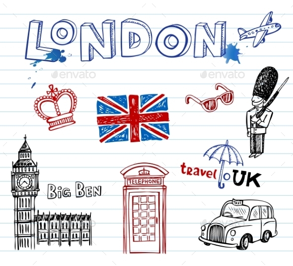 GraphicRiver London Doodles 10938545 GraphicRiver London Doodles 10938545