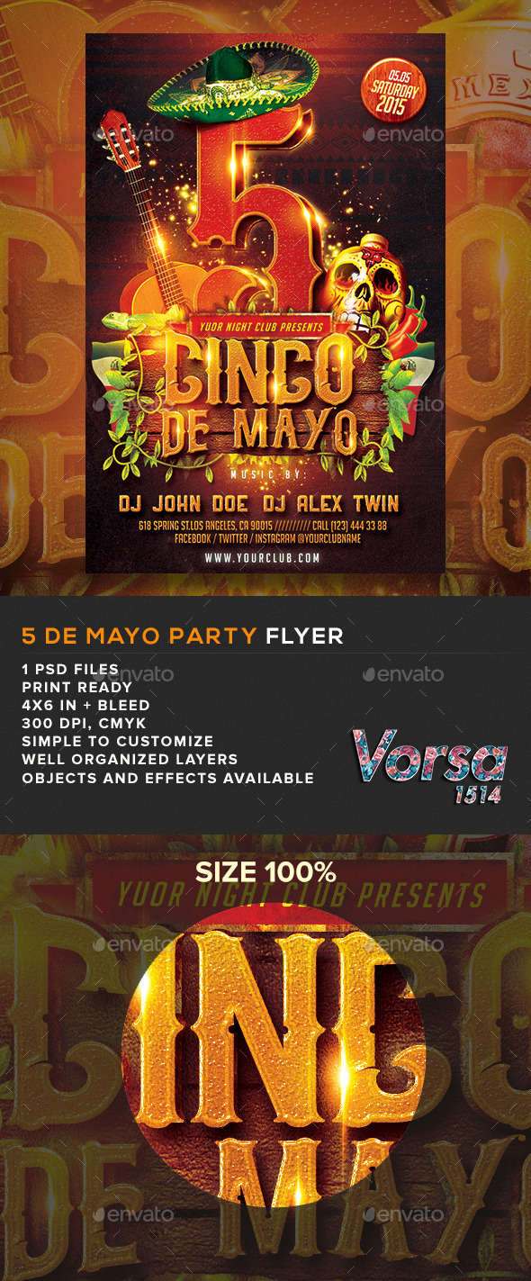 5 De Mayo Party Flyer (Clubs & Parties)