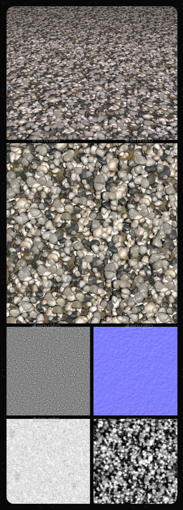 Ground Rocks Hi-Res Texture Tile - 3DOcean Item for Sale