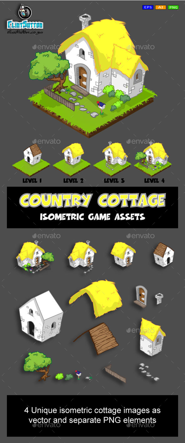 GraphicRiver Isometric game asset country cottage 10884797 GraphicRiver Isometric game asset country cottage 10884797