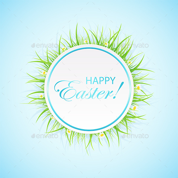 GraphicRiver Easter Banner with Grass 10939587 GraphicRiver Easter Banner with Grass 10939587
