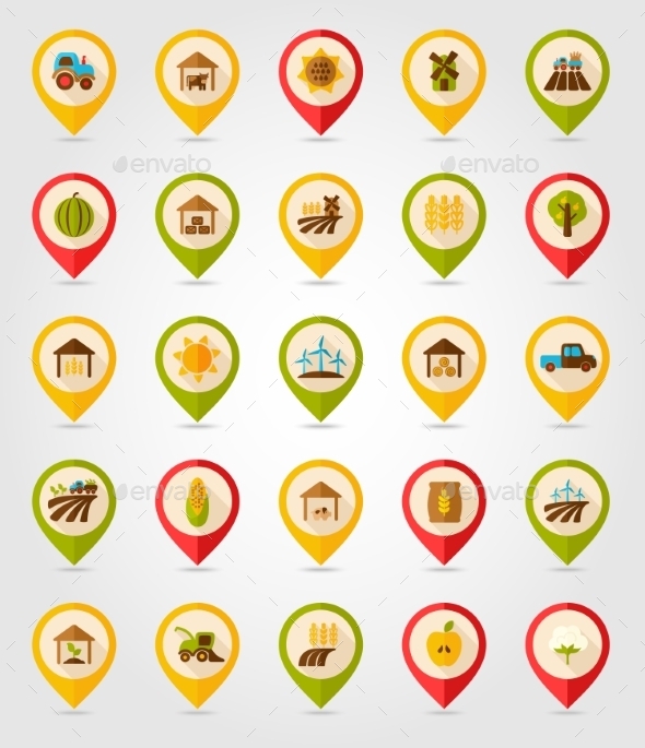 GraphicRiver Farm Field Mapping Icons 10940153 GraphicRiver Farm Field Mapping Icons 10940153