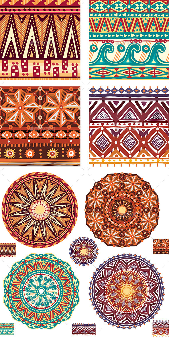GraphicRiver Color Seamless Tribal Texture 10940451 GraphicRiver Color Seamless Tribal Texture 10940451