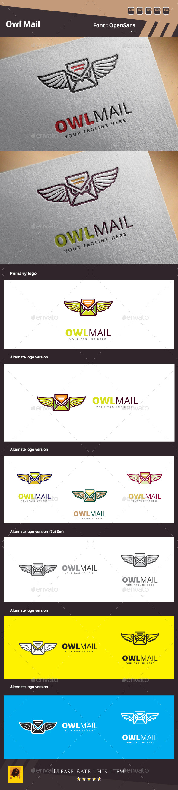 GraphicRiver Owl Mail Logo Template 10940681 GraphicRiver Owl Mail Logo Template 10940681