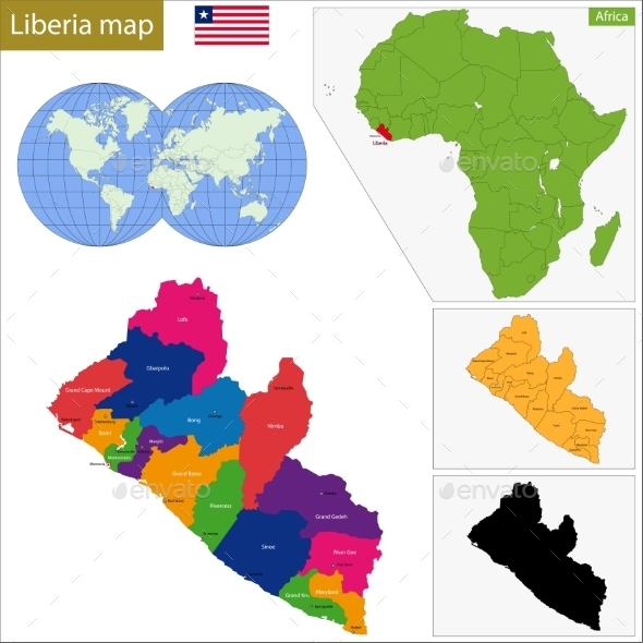 GraphicRiver Liberia Map 10940954 GraphicRiver Liberia Map 10940954