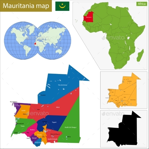 GraphicRiver Mauritania Map 10940977 GraphicRiver Mauritania Map 10940977