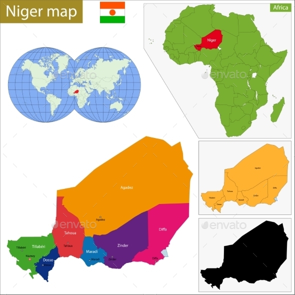 GraphicRiver Niger Map 10940983 GraphicRiver Niger Map 10940983