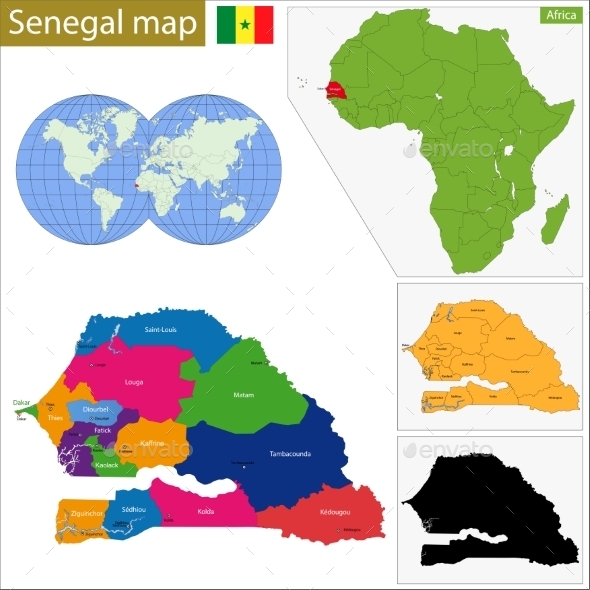 GraphicRiver Senegal Map 10941036 GraphicRiver Senegal Map 10941036