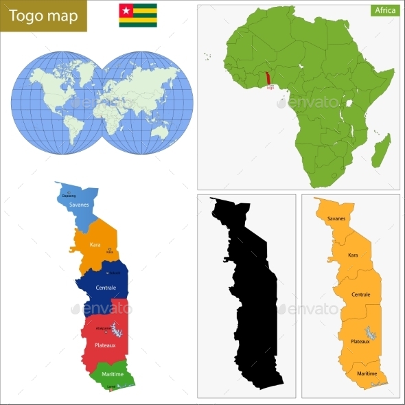GraphicRiver Togo Map 10941087 GraphicRiver Togo Map 10941087