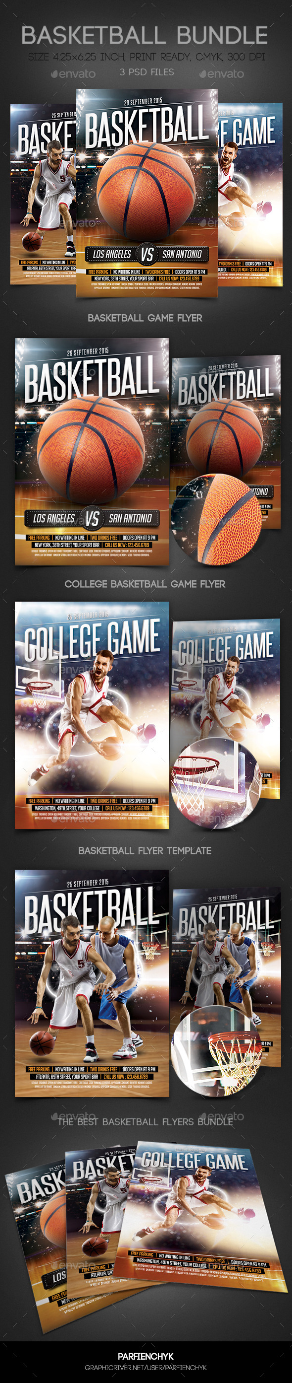 GraphicRiver BasketBall Flyers Bundle 10941091 GraphicRiver BasketBall Flyers Bundle 10941091