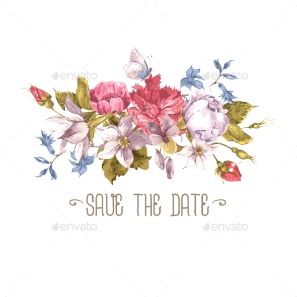 GraphicRiver Vintage Greeting Card Watercolor Illustration 10941872 GraphicRiver Vintage Greeting Card Watercolor Illustration 10941872