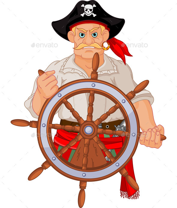 GraphicRiver Pirate at the Wheel 10942799 GraphicRiver Pirate at the Wheel 10942799