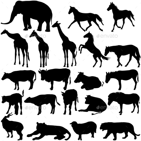 GraphicRiver Animal Silhouettes 10942921 GraphicRiver Animal Silhouettes 10942921