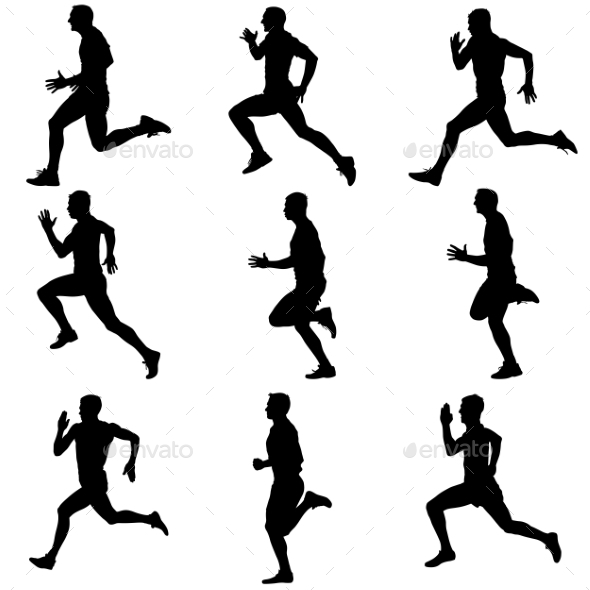 GraphicRiver Running Silhouettes 10942926 GraphicRiver Running Silhouettes 10942926