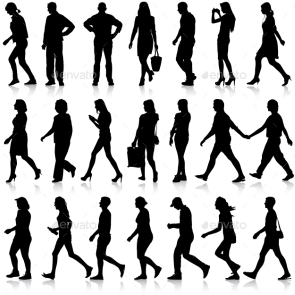 GraphicRiver People Silhouettes 10942927 GraphicRiver People Silhouettes 10942927