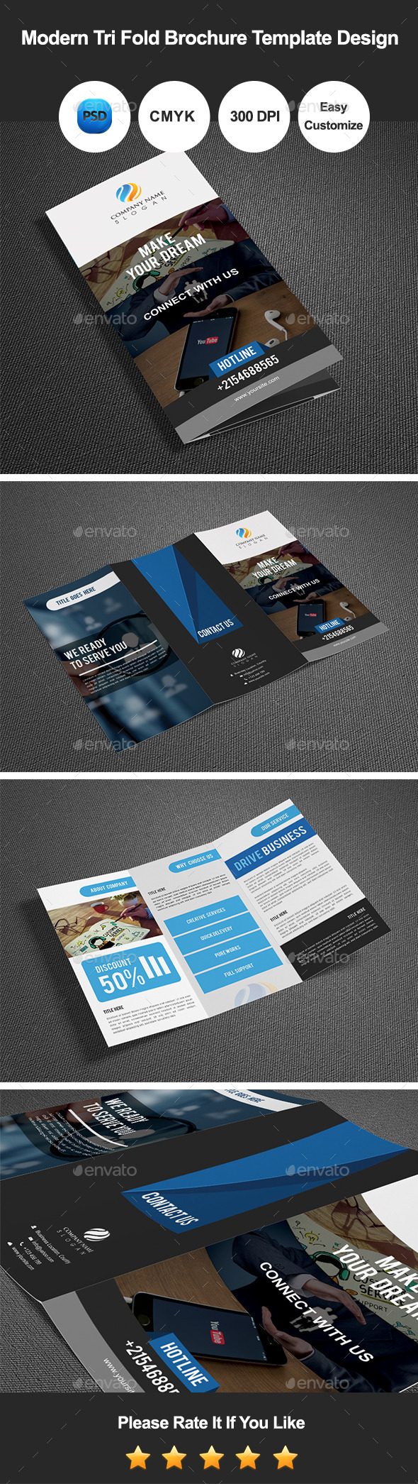 GraphicRiver Modern Tri Fold Brochure Template Design 10942983 GraphicRiver Modern Tri Fold Brochure Template Design 10942983