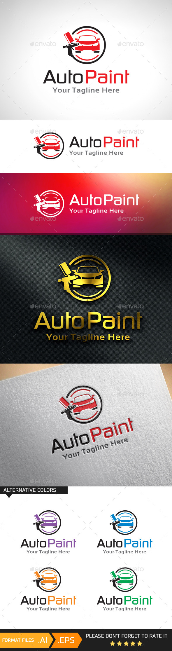 GraphicRiver Car Paint Automotive Paint Logo Template 10943047 GraphicRiver Car Paint Automotive Paint Logo Template 10943047