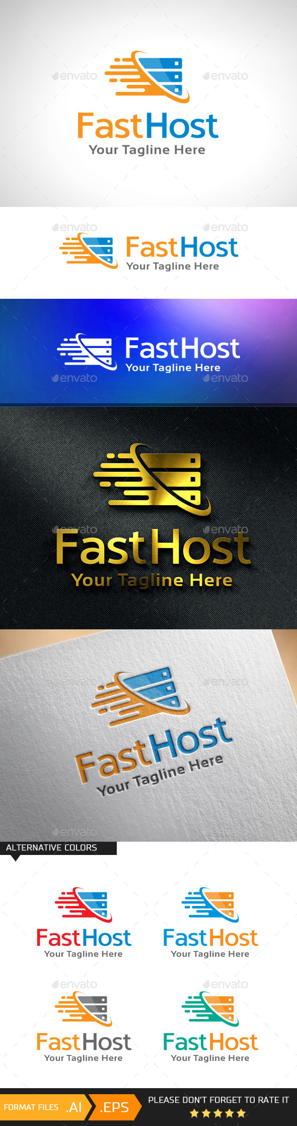 GraphicRiver Fast Host Logo Template 10943064 GraphicRiver Fast Host Logo Template 10943064