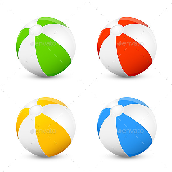 GraphicRiver Set of Beach Balls 10943105 GraphicRiver Set of Beach Balls 10943105