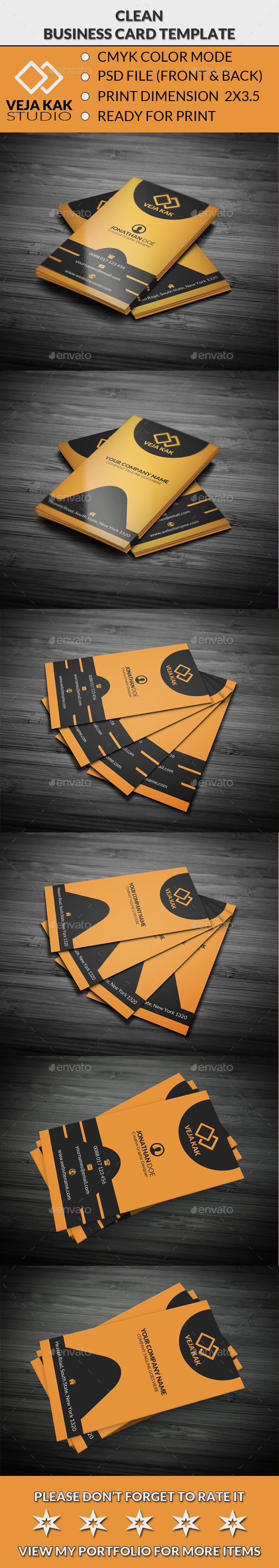 GraphicRiver Clean Corporate Business Card 10943447 GraphicRiver Clean Corporate Business Card 10943447